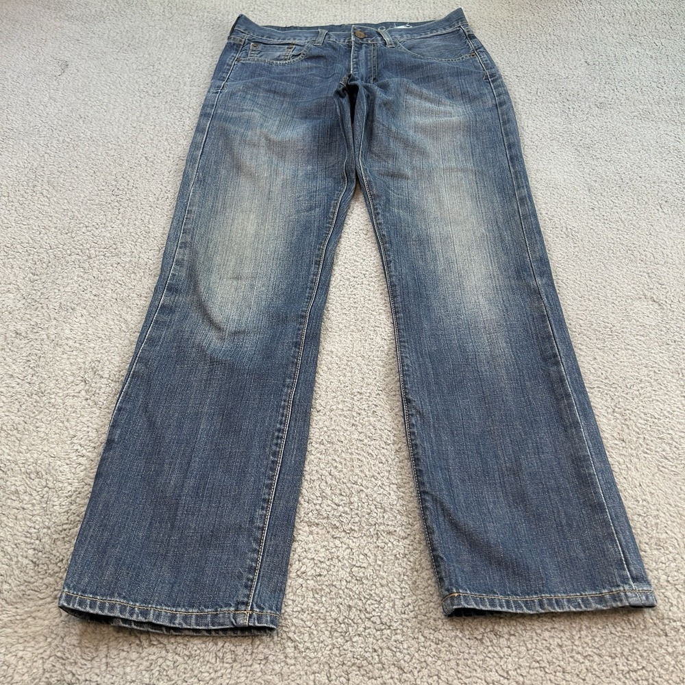 IZOD Jeans Mens 30x30 Blue Regular Fit Straight Denim Cotton Work Casual